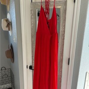 Elegant Red Maxi Dress